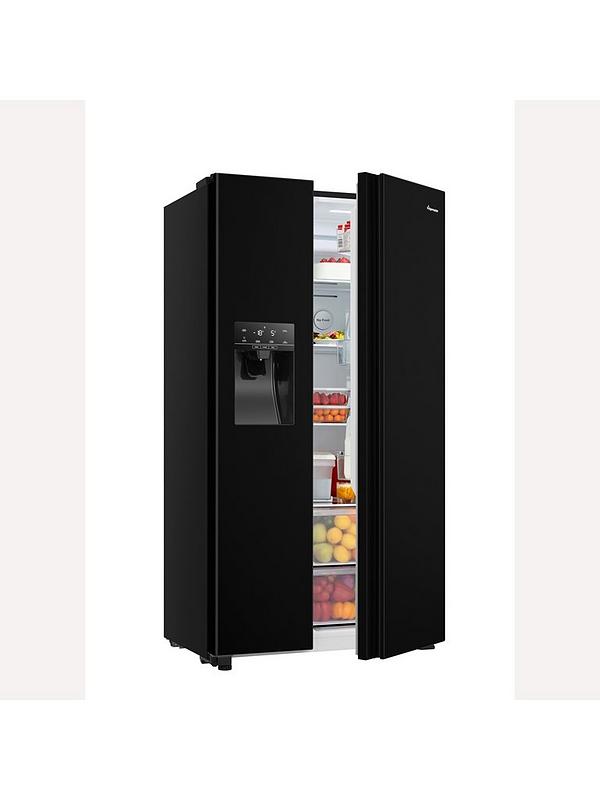 Fridgemaster MS91500IEB 90cm Wide Side by Side, Water and Ice, American Fridge Freezer - Black - Image 5